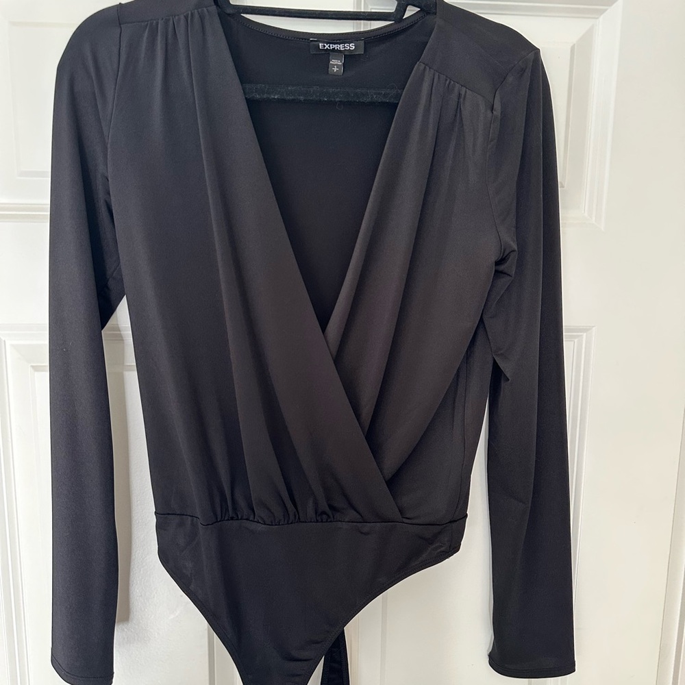 Express Black Long Sleeve Bodysuit